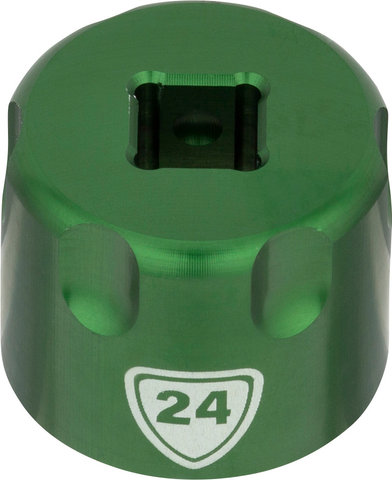 Abbey Bike Tools Accesorio Suspension Top Cap Socket - green/24 mm