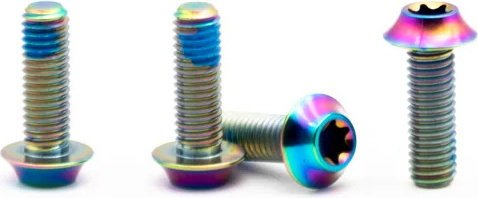 OAK Components Juego de tornillos para portabidones M5x15 Titanio - oilslick