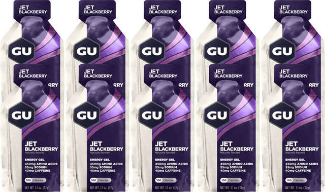 GU Energy Labs Energy Gel - 10 pièces - jet blackberry