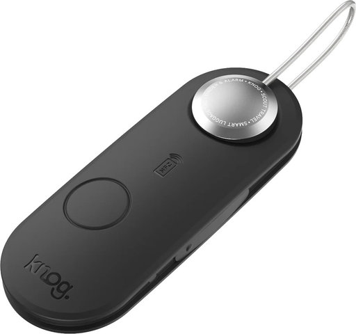 Knog Étiquette intelligente pour bagage Scout Travel Alarm+Finder - schwarz silber