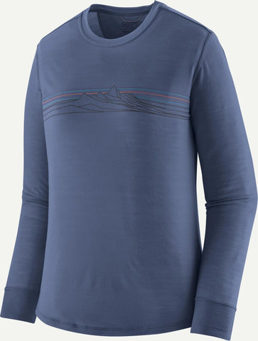 Patagonia Cap Cool Merino Graphic L/S Damen Trikot - strata stripe-current blue/L