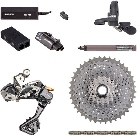 Shimano Kit de actualización XTR Di2 1x11 velocidades - gris/Abrazadera / 11-40 / sin pantalla