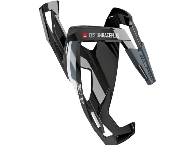 Custom Race Plus Flaschenhalter - schwarz glänzend-weiß/universal
