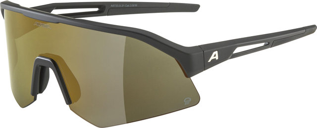 Alpina Sonic HR Q Sports Glasses - black matte | mirror gold