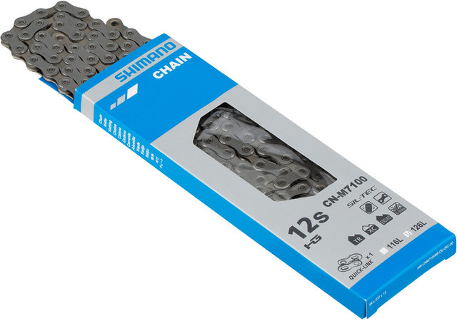 SLX CS-M7100-12 Cassette + CN-M7100 12-speed Chain Wear & Tear Set - silver/10-51