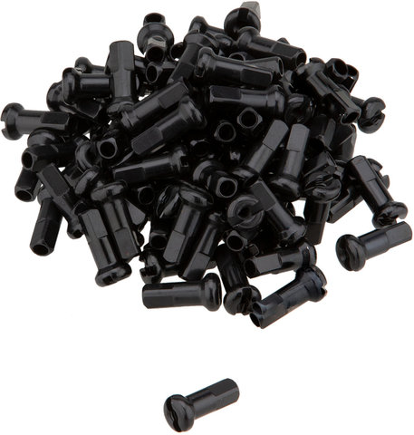 Alu-Nippel 2,0 mm - 100 Stück - schwarz/12 mm