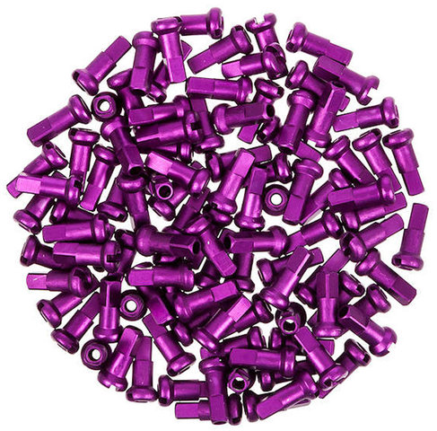 Alu-Nippel 2,0 mm - 100 Stück - violett/12 mm
