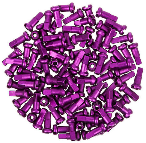 DT Swiss Écrous en Aluminium 2,0 mm - 100 pièces - violet/12 mm