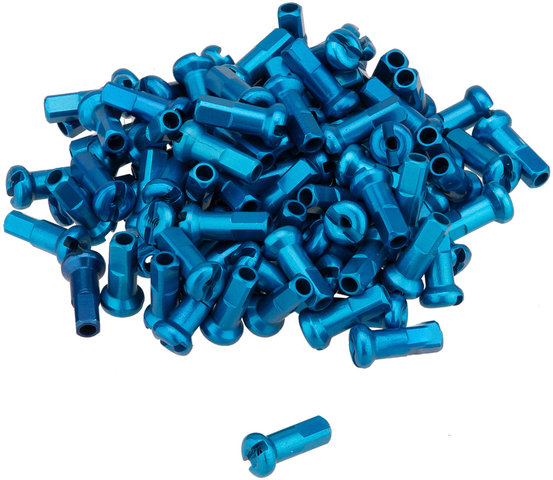 Alu-Nippel 2,0 mm - 100 Stück - blau/12 mm