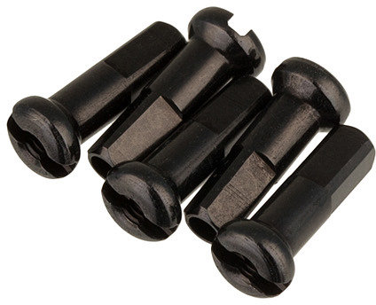 2.0 mm Aluminium Nipples- 5 pcs. - black/14 mm