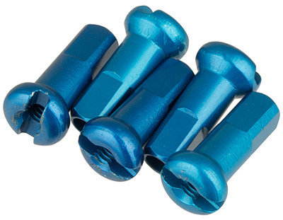 DT Swiss 2.0 mm Aluminium Nipples- 5 pcs. - blue/12 mm