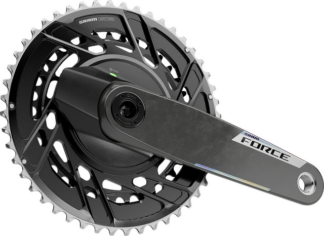 SRAM Juego de bielas con medidor de potencia Force E1 DUB DM 2x12 de carbon - black/172,5 mm/33-46