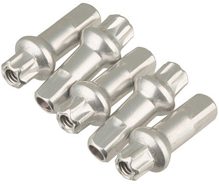 Pro Lock® Squorx Pro Head® 2.0 mm Aluminium Nipples - 5 pcs. - silver/15 mm