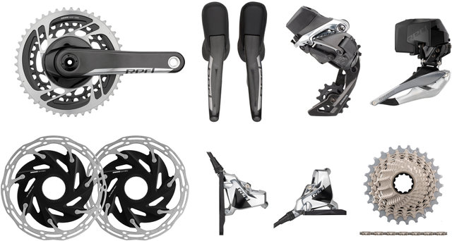 SRAM Red eTap AXS HRD FM 2x12-Speed 33-46 CL Disc Brake Groupset - black/175.0 mm 33-46, 10-26