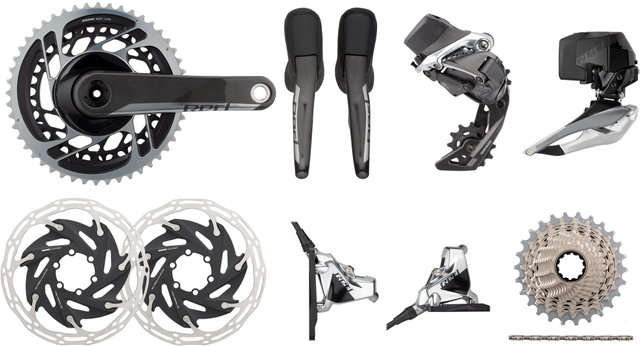 SRAM Grupo Red eTap AXS HRD FM de 2x12 vel. freno de disco 35-48 6 agujer. - black/172,5 mm 35-48, 10-26