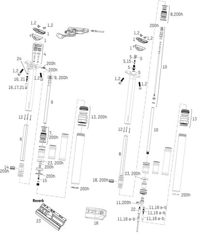 RockShox Pièces Détachées Tige Reverb/Reverb Stealth (A1-A2/2011-2016) - 4/universal