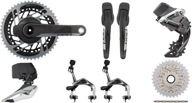 SRAM Red eTap AXS Road Powermeter Gruppe 2x12-fach 37-50 - black/172,5 mm 37-50, 10-33