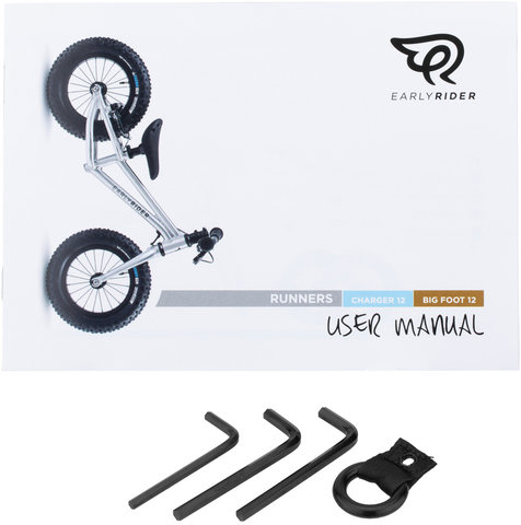 Bicicleta de equilibrio para niños Charger 12" - brushed aluminium/universal