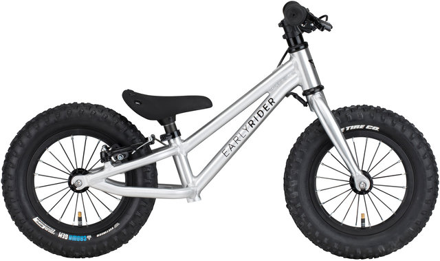 Bicicleta de equilibrio para niños Big Foot 12" - brushed aluminium/universal