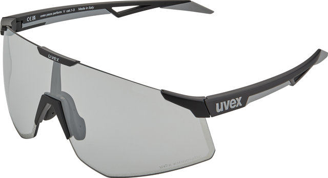 uvex pace perform V Sportbrille - black matt/litemirror silver
