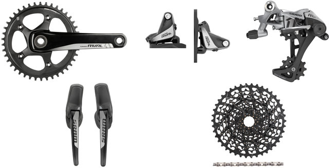 Rival 1 FM 1x11 42 GXP Hydraulic Disc Brake Groupset - black/172.5 mm 42 tooth, 10-42
