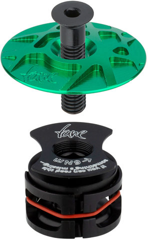 tune Set Extenseur de Jeu de Direction Xpanda et Capuchon de Direction - vert acide/1 1/8"