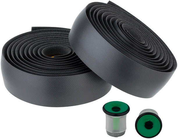 Handlebar Tape and Bar End Plug Set - black-poison green/universal