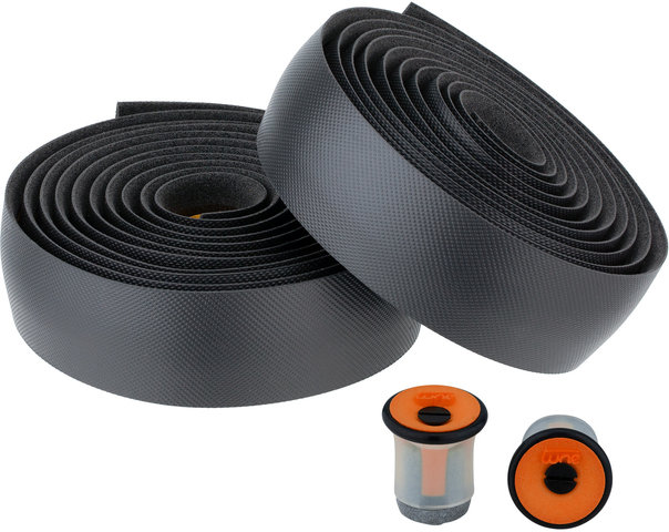Set de cinta y de tapones de manillar - negro-naranja/universal