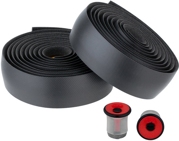 Handlebar Tape and Bar End Plug Set - black-red/universal