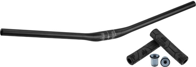 Set de manillar MTB Low Riser Carbon - negro-plata/750 mm 9°