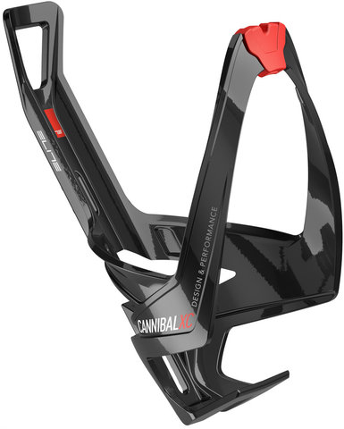 Elite Cannibal XC Bottle Cage - black-red glossy/universal