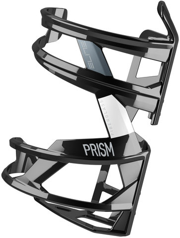 Elite Prism Left / Right Bottle Cage - black-white glossy/left