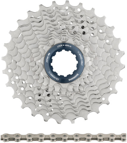 Shimano Ultegra Cassette CS-R8000 + Chain CN-HG701 11-speed Wear & Tear Set - silver/11-28