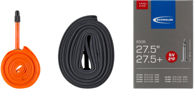 tubolito Tubo-MTB-27.5+ Inner Tube - orange/27.5x2.5-3.0 Presta 42 mm