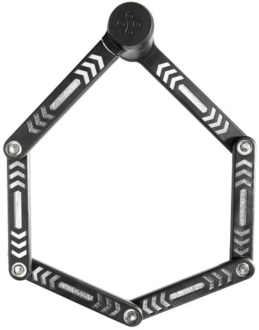Kryptolok 685 Faltschloss - schwarz-silber/85 cm