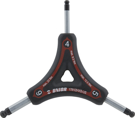 Unior Bike Tools Y-Schlüssel Innensechskant mit Kugelkopf 1781/2HXS - red