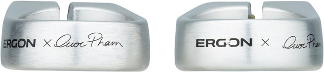 Ergon Abrazaderas para puños de manillar GP1 BioLeder - silver/universal