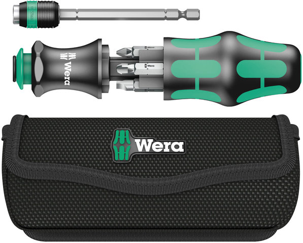 Wera Tournevis Compact Kraftform 25 avec Sacoche - noir-vert/universal