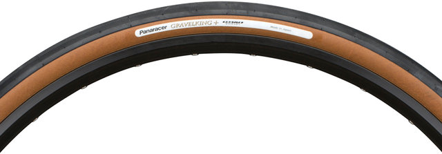 Panaracer GravelKing Slick Plus 28" Folding Tyre - black-brown/28-622 (700x28c)