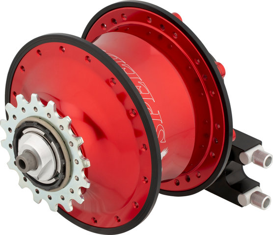 Rohloff Speedhub 500/14 CC cierre rápido 135 mm buje de cambio - rojo-anodizado/Typ 7, 32 agujeros
