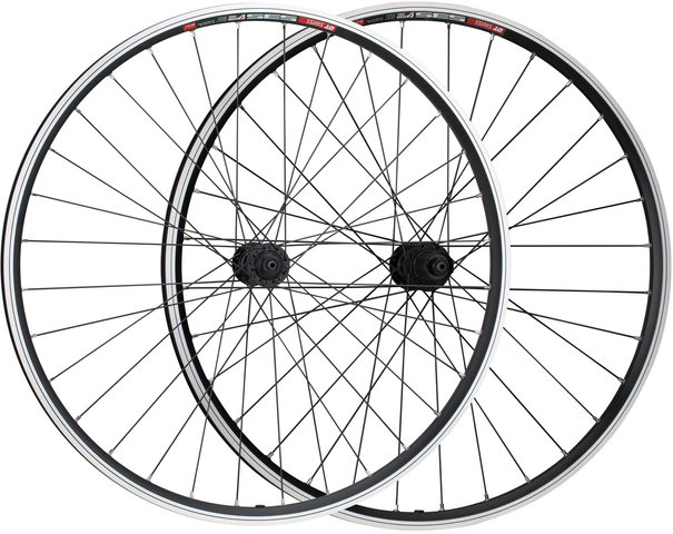 Juego de ruedas DT Swiss 535 + Shimano T3000 / DH-C3000 26" - negro/26" set (RD 9x100 + RT 10x135) Shimano