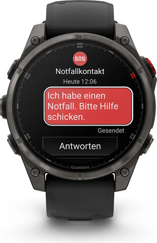 Garmin Fenix 8 Pro – 47 mm AMOLED Sapphire Titanium GPS multisport smartwatch - black-carbon gray