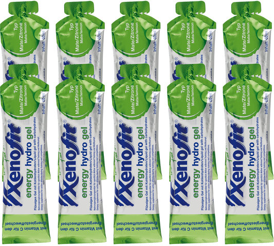energy hydro Gel - 10 Stück - mate-zitrone/600 ml