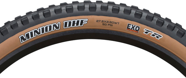 Maxxis Minion DHF Dual EXO WT TR Skinwall 27.5" Folding Tyre - skinwall/27.5x2.5