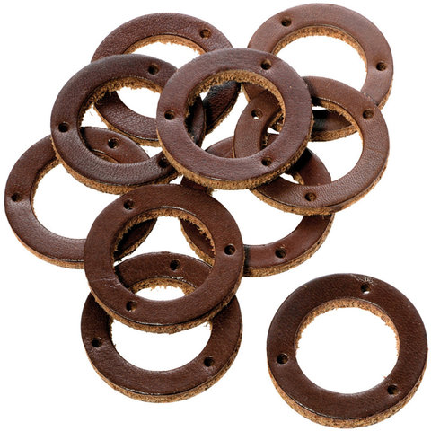 Leather Rings for Handlebar Grips - aged/universal