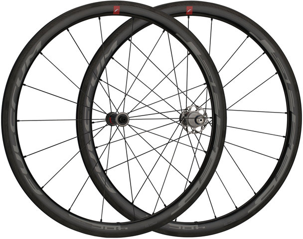 Fulcrum Juego de ruedas Speed 40C Carbon - negro de carbono/28" set (RD 9x100 + RT 10x130) Shimano