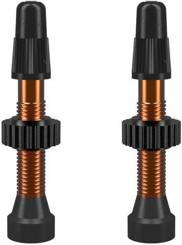 WTB Válvula tubeless TCS Aluminium Presta - naranja/SV 46 mm