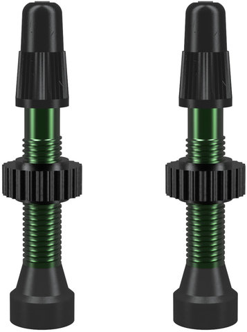 TCS Aluminium Presta Tubelessventil - grün/SV 46 mm