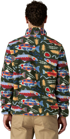 Patagonia Suéter Lightweight Synchilla Snap-T Fleece - salmon energy-old growth green | S