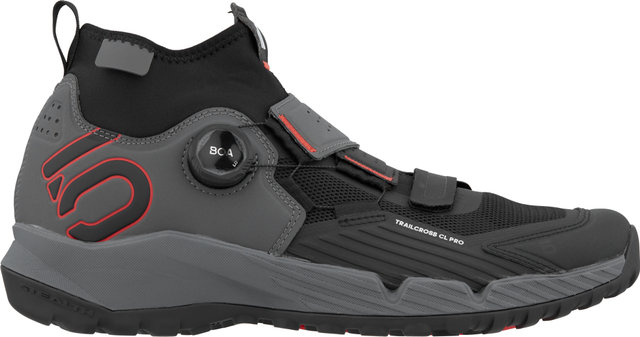 Five Ten Chaussures VTT Trailcross Pro Clip-In Modèle 2023 - grey five-core black-red/42/42
